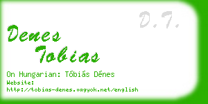 denes tobias business card