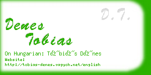 denes tobias business card